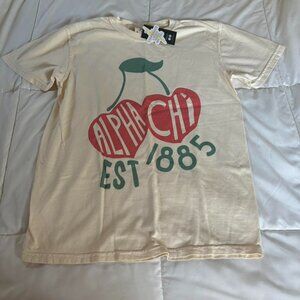 BRAND NEW alpha chi omega cherry t-shirt